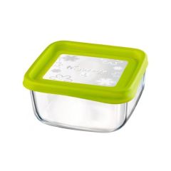 Контейнер стеклянный 15 х 15 см, 1 л, зеленый, стекло, полипропилен, серия Frigoverre Fun, Bormioli Rocco
