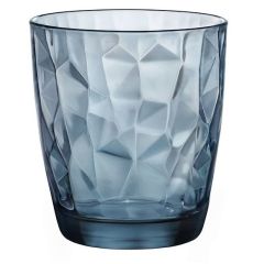 Набор из 6-ти стаканов 390 мл, хрустальное стекло, серия DIAMOND Ocean Blue, Bormioli Rocco