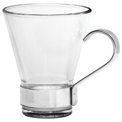 Набор из 6-ти кружек с металлической ручкой 220 мл, стекло, серия YPSILON, Bormioli Rocco