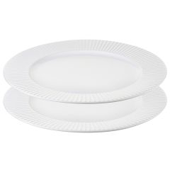 Набор обеденных тарелок Soft Ripples, ?27 см, белые, 2 шт., Liberty Jones