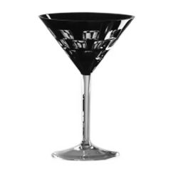 Набор фужеров черных для мартини 120 мл, 6 шт, серия DOMINO, AJKA CRYSTAL