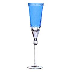 Фужер для шампанского голубой 170 мл, серия HEAVEN BLUE, AJKA CRYSTAL