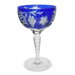 Фужер для шампанского синий 210 мл, серия GRAPE, AJKA CRYSTAL