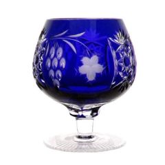Фужер для коньяка синий 300 мл, серия GRAPE, AJKA CRYSTAL