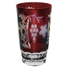 Стакан высокий темно-бордовый 390 мл, серия GRAPE, AJKA CRYSTAL
