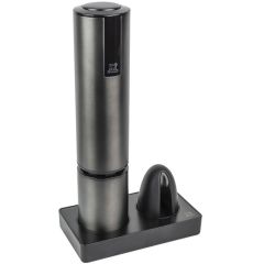 Набор из 2-х предметов: штопор электрический 27 см, нержавеющая сталь, темно-серый + обрезатель фольги, в подарочной упаковке, ELIS TOUCH PEUGEOT, Франция