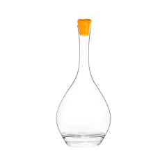 Carafe Perch?e Ronde, Графин 750 мл, D15 см, H32,5 см, размер желтой крышки: D3,8 см, H4,5 см; бессвинцовый хрусталь, Франция, L'Atelier du Vin