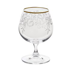 Набор из 6-ти бокалов для бренди SYLVIA, декор Панто, затирка платина, отводка платина, 400 мл, Crystal Bohemia