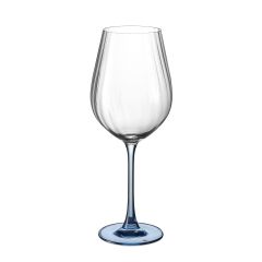 Набор из 2-х бокалов для красного вина COLUMBA OPTIC, 650 мл: синяя ножка, Crystal Bohemia