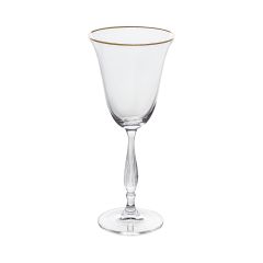Набор из 6-ти бокалов для белого вина FREGATA, Декор Отводка золото, 185 мл, Crystal Bohemia