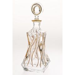 Штоф BAMBOO, 800 мл; декор Золотые линии; стекло, Bohemia JIHLAVA