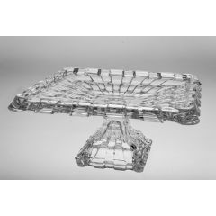 Тарелка для торта на ножке CASCADE, 30,5 см ; стекло, Bohemia JIHLAVA