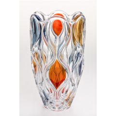 Ваза OCEAN, 30 см; декор цветными красками; стекло, Bohemia JIHLAVA