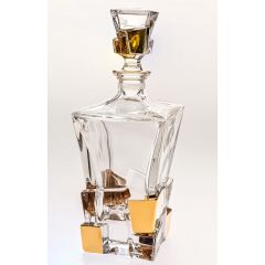 Штоф CRACK, декор Золото; 900 мл; хрусталь, Bohemia JIHLAVA