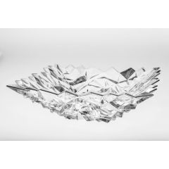 Салатник GLACIER, 28 см; декор Платина; хрусталь, Bohemia JIHLAVA