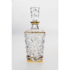 Штоф GLACIER, 900 мл; декор Отводка золото; хрусталь, Bohemia JIHLAVA