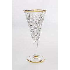 Набор из 6-ти бокалов для вина GLACIER, декор Отводка золото; 250 мл; хрусталь, Bohemia JIHLAVA