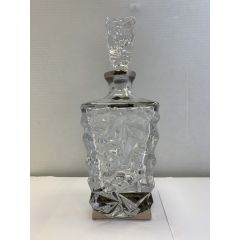 Штоф GLACIER, 900 мл; декор Отводка платина; хрусталь, Bohemia JIHLAVA