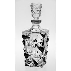 Штоф GLACIER, 900 мл; матовый черный; хрусталь, Bohemia JIHLAVA