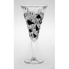 Набор из 6-ти бокалов вина GLACIER, матовый черный; 250 мл; хрусталь, Bohemia JIHLAVA