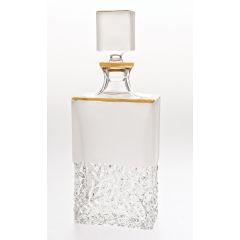 Штоф NICOLETTE, 1000 мл; декор Матовое напыление, отводка золото; хрусталь, Bohemia JIHLAVA