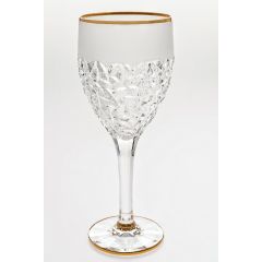 Набор из 6-ти бокалов для вина NICOLETTE, декор Матовое напыление, отводка золото; 270 мл; хрусталь, Bohemia JIHLAVA