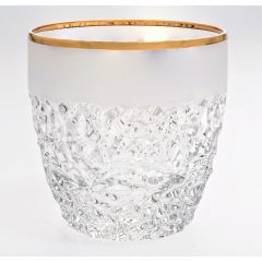 Набор из 6-ти стаканов для виски NICOLETTE, декор Матовое напыление, отводка золото; 350 мл; хрусталь, Bohemia JIHLAVA