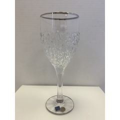 Набор из 6-ти бокалов для вина NICOLETTE, декор Отводка платина; 320 мл; хрусталь, Bohemia JIHLAVA