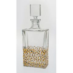 Штоф NICOLETTE 1000 мл; золотой мрамор; хрусталь, Bohemia JIHLAVA