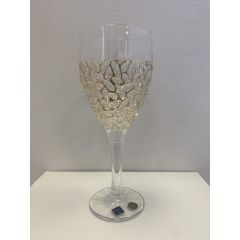Набор из 6-ти бокалов для вина NICOLETTE, золотой мрамор; 270 мл; хрусталь, Bohemia JIHLAVA
