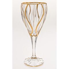 Набор из 6-ти бокалов для вина OCEAN, декор Золото; 270 мл; стекло, Bohemia JIHLAVA