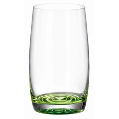 Набор из 6-ти стаканов для воды PAVO AQUA green, 380 мл, Crystal Bohemia