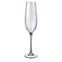 Набор из 2-х бокалов для шампанского COLUMBA OPTIC, 260 мл; цвет перламутр, Crystal Bohemia