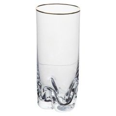 Набор из 6-ти стаканов для воды BARLINE TRIO, декор Отводка платина, 300 мл, Crystalex