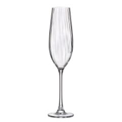 Набор из 6-ти бокалов для шампанского COLUMBA OPTIC, 260 мл, Crystal Bohemia