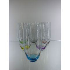 Набор из 6-ти стаканов для воды MERGUS, Color mix 6 цветов, 470 мл, Crystal Bohemia
