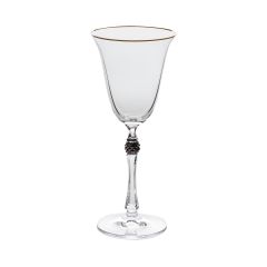 Набор из 6-ти бокалов для белого вина PARUS; Декор Отводка платина, платиновый шар, 185 мл, Crystal Bohemia