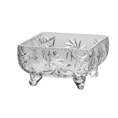 Салатник квадратный на ножках PINWHEEL, 24,5 см, Crystal Bohemia