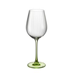 Набор из 2-х бокалов для красного вина COLUMBA OPTIC, зеленая ножка, 500 мл, Crystal Bohemia