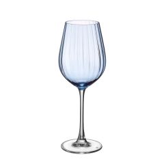 Набор из 2-х бокалов для красного вина COLUMBA OPTIC, 500 мл; синяя чаша, Crystal Bohemia