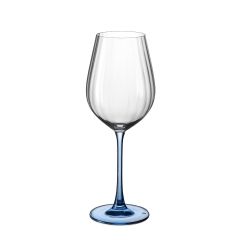 Набор из 2-х бокалов для красного вина COLUMBA OPTIC, 500 мл; синяя ножка, Crystal Bohemia