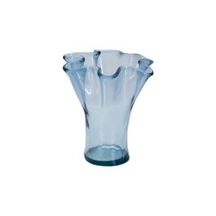 Ваза для цветов, 23 см Artesania, голубая, волнистый край, San Miguel