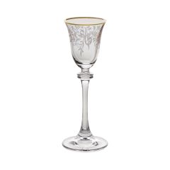 Набор из 6-ти рюмок для водки, ликера Asio, декор Панто, затирка золото, отводка золото, 60 мл, Crystal Bohemia