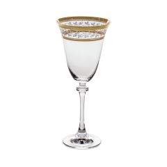 Набор из 6-ти бокалов для красного вина Asio; декор Панто, 2 отводки золото, 250 мл, Crystal Bohemia