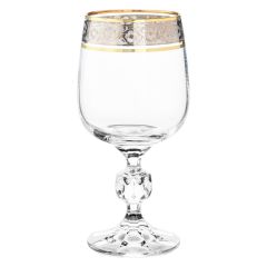 Набор из 6-ти бокалов для красного вина Sterna; декор Панто платина, отводка золото, 230 мл, Crystal Bohemia