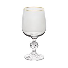 Набор из 6-ти бокалов для красного вина Sterna; декор отводка золото, 230 мл, Crystal Bohemia