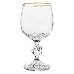Набор из 6-ти бокалов для белого вина Sterna; декор отводка золото, 190 мл, Crystal Bohemia