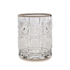 Набор из 6-ти стаканов для виски  500PK, декор Отводка платина, шлифовка;  360 мл; хрусталь, Bohemia JIHLAVA