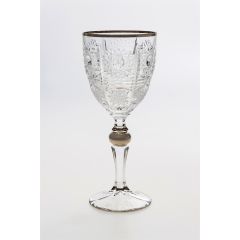 Набор из 6-ти бокалов для вина 500PK, декор Отводка платина, платиновый шар, шлифовка; 260 мл; хрусталь, Bohemia JIHLAVA