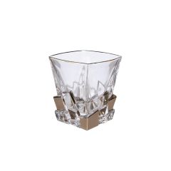 Набор из 6-ти стаканов для виски Crack, декор Платина;  310 мл; хрусталь, Bohemia JIHLAVA